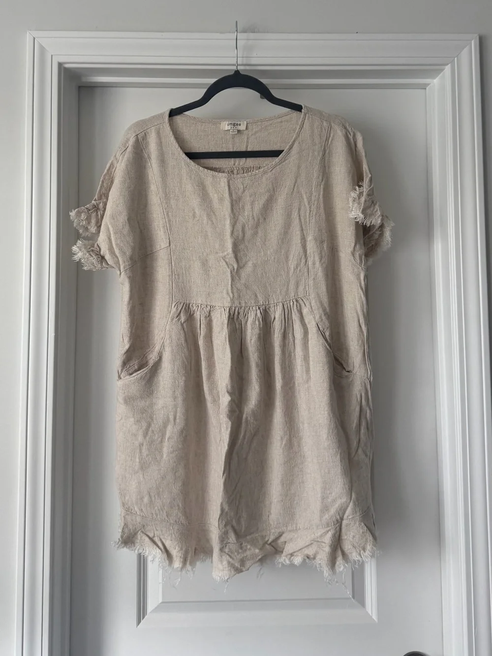 Umgee Linen Blend Oat Dress - Picture 1 of 4